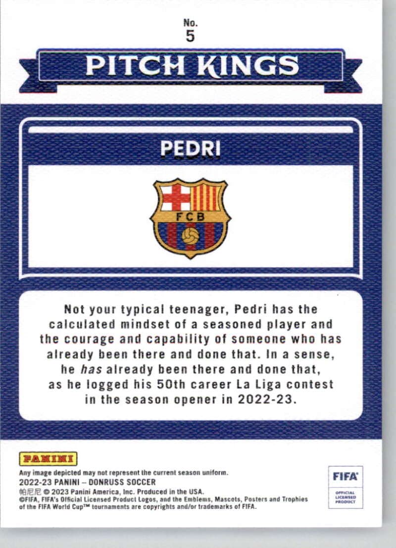 PECORINA 　　　BARSA Super De Luxe 　4枚 Amazon.com: 2022-23 Donruss FIFA Soccer Pitch Kings #5 Pedri FC